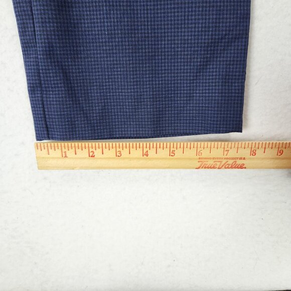 Banana Republic Pants Mens 32x32 Blue Standard Fit Checked Straight Leg Slacks - Picture 7 of 11